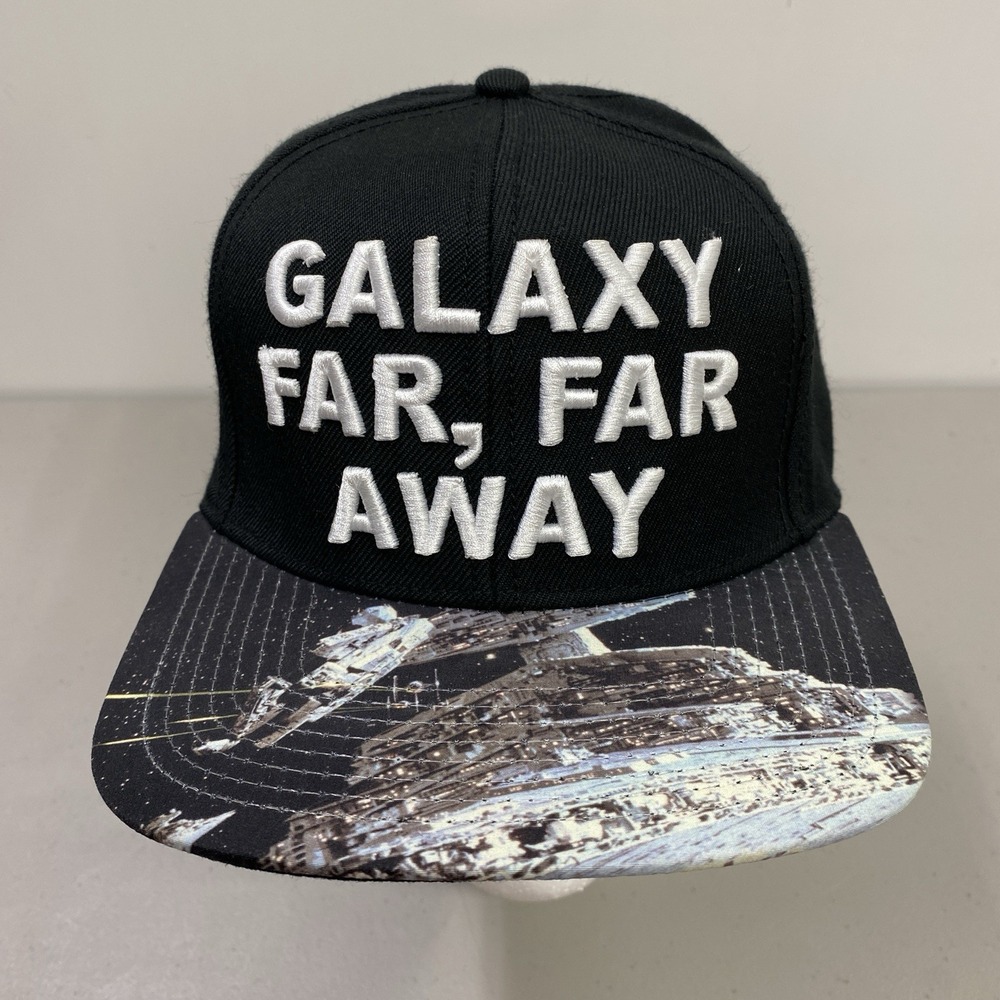 Star Wars‎ Snapback Baseball Cap Wool Blend Star Destroyer & Falcon Graphic Brim